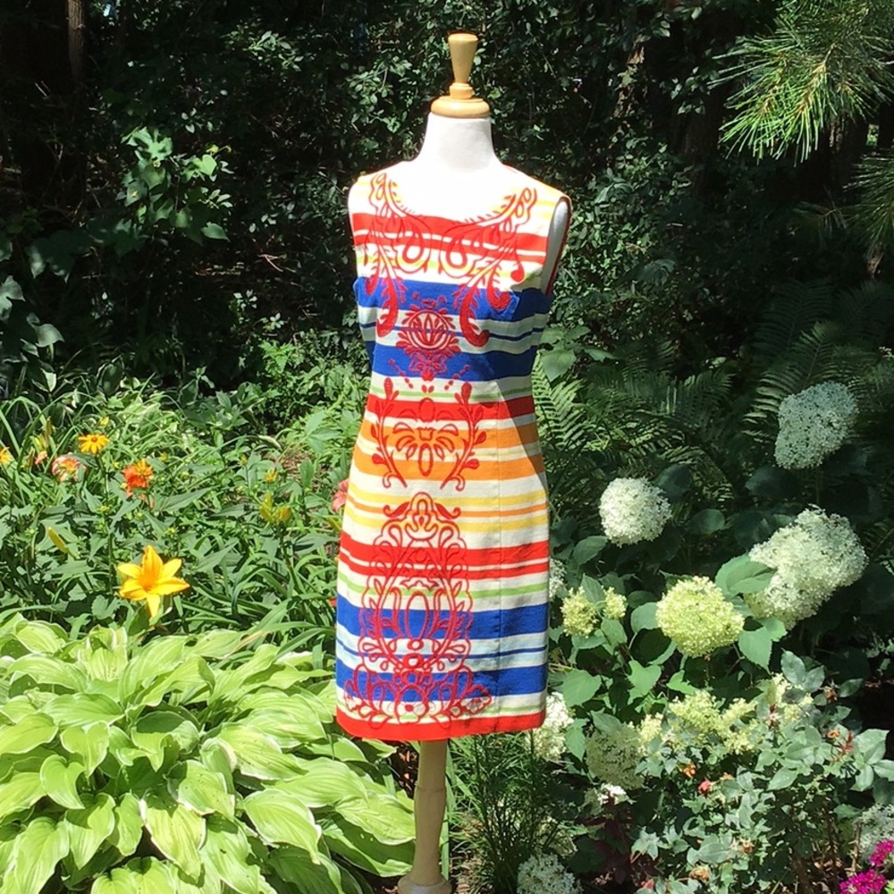 Anthropologie Cotton sleeveless striped dress